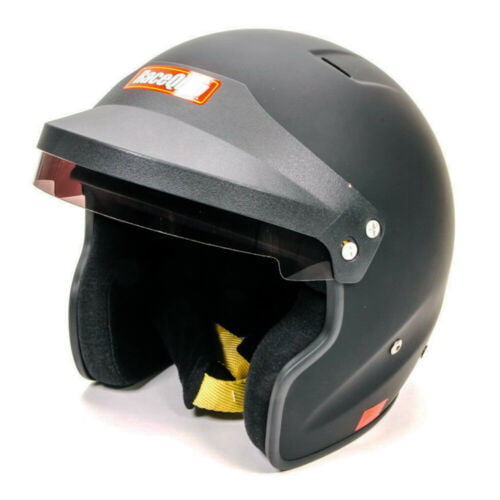 RaceQuip Open Face Helmet OF20 Series Snell SA-2020 Rated Gloss Black Large 256005 